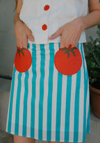FALDA RAYAS TOMATE