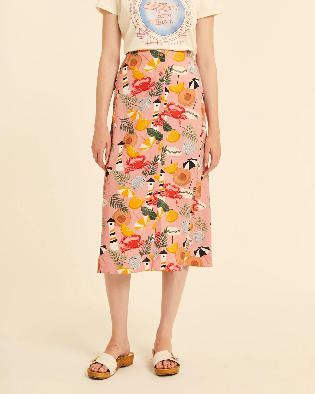 FALDA MIDI TRÓPICO