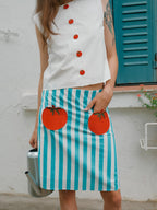 FALDA RAYAS TOMATE