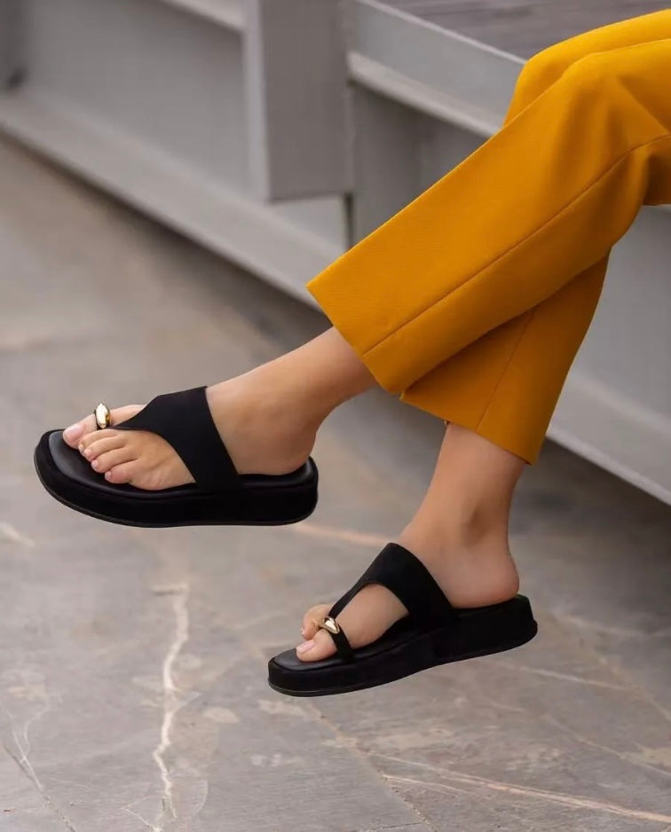 Sandalia TOE RING black