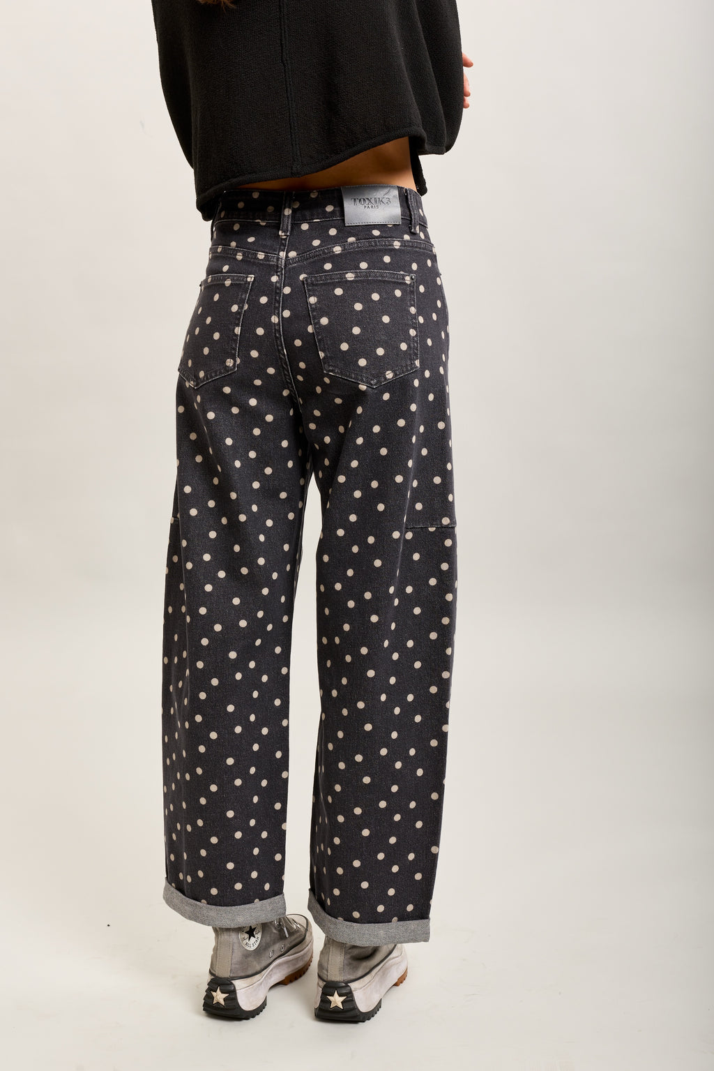 PANTALÓN VAQUERO BALLOM LUNARES NEGRO