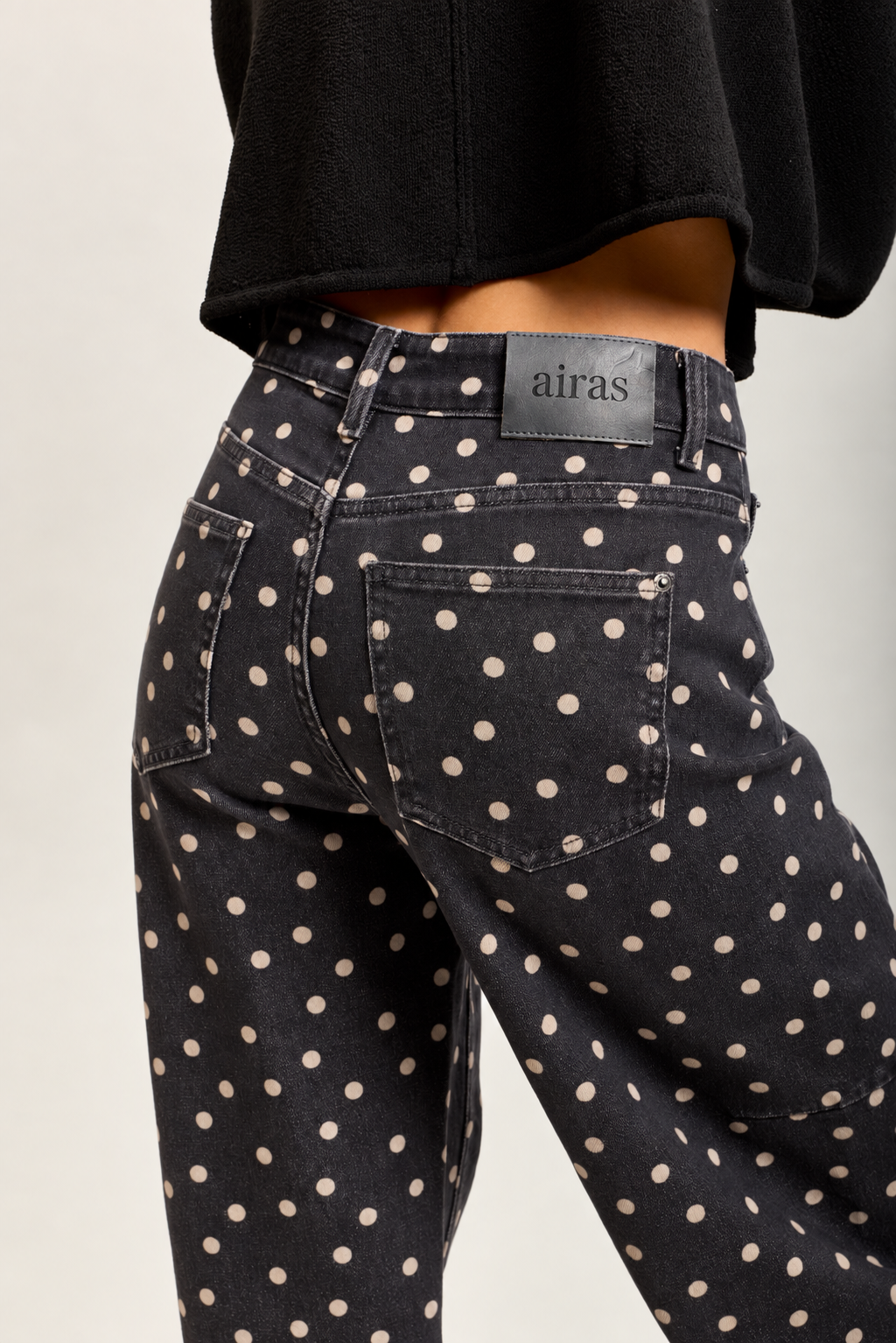 PANTALÓN VAQUERO BALLOM LUNARES NEGRO